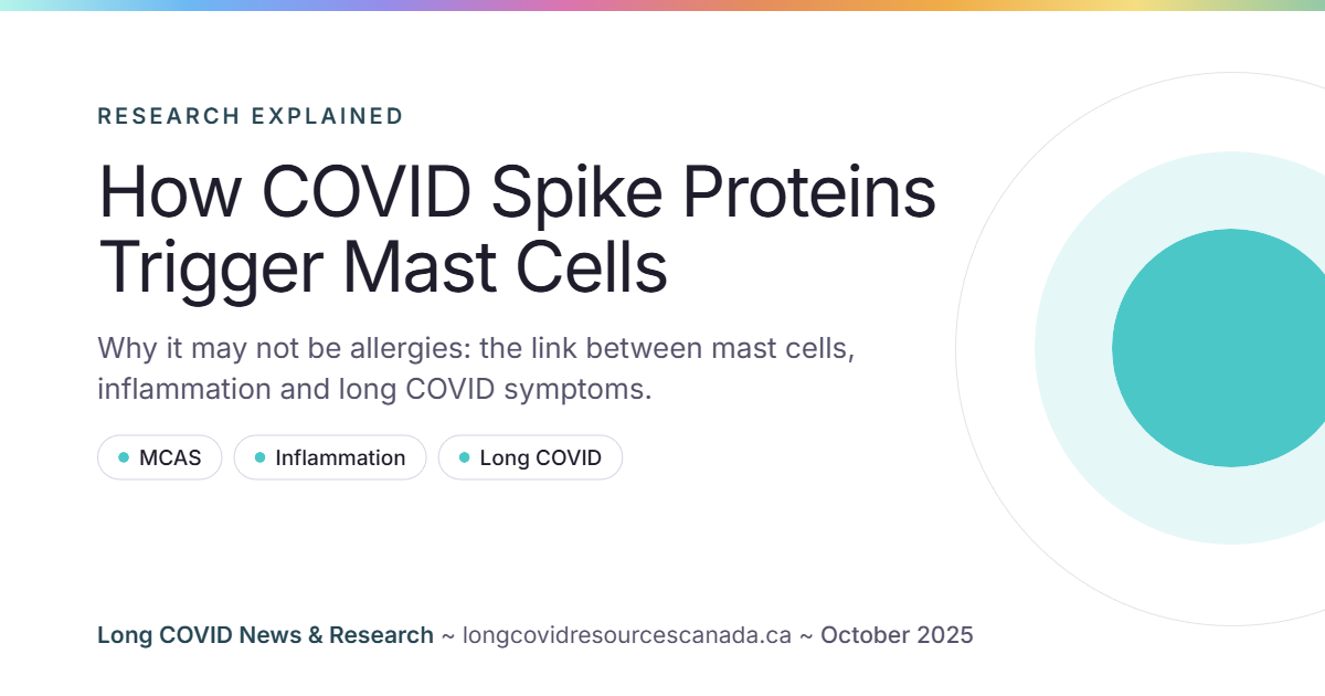 How COVID Spike Proteins Trigger Mast Cells: Why it may not be allergies: the link between mast cells, inflammation and long COVID symptoms